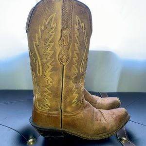 Leather cowboy boots